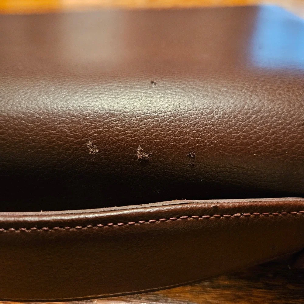 Day Timer Brown Faux Leather Zippered Portfolio Case Handle Business Organizer